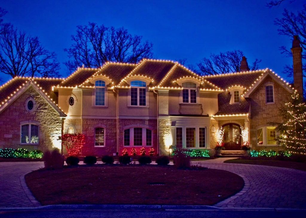 red and green holiday decorations