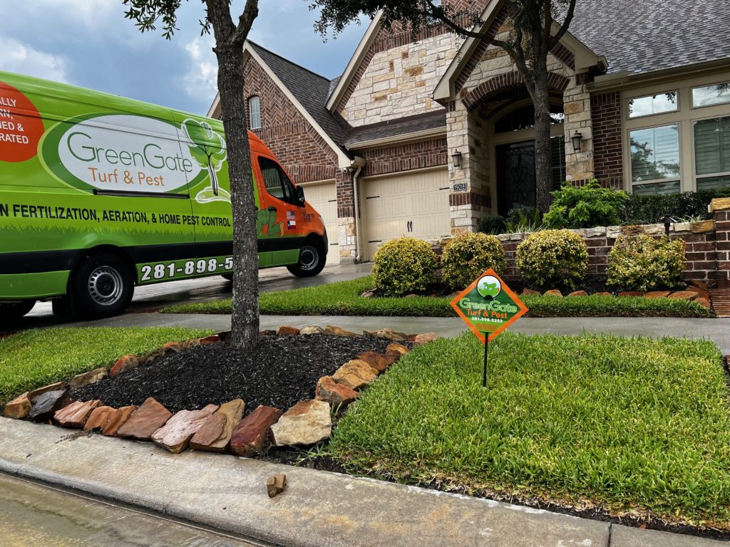 Yard after mosquito treatment applied by greengate turf & pest