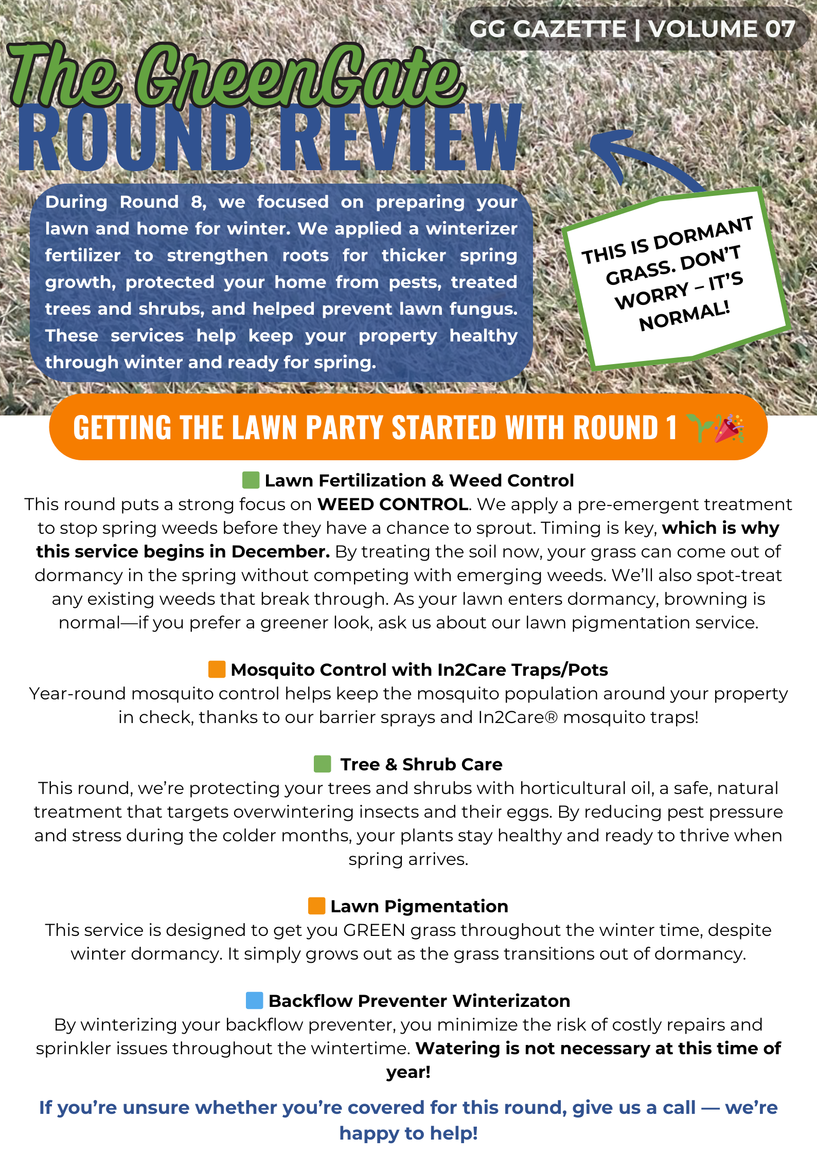 Page 1 of GG Gazette Newsletter for Round 1 2026