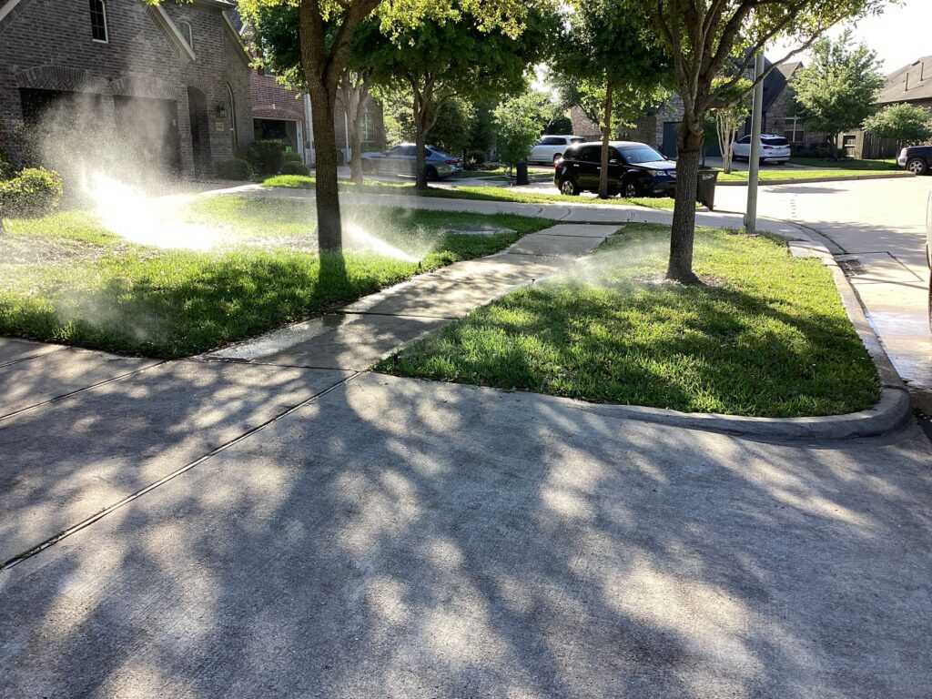 Sprinkler service being completed by GreenGate Turf & Pest in Richmond, TX