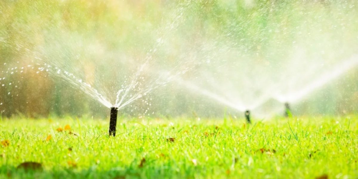Sprinklers Watering Lawn in Houston, TX